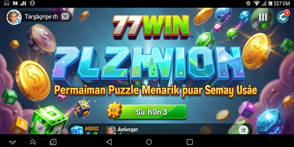 Tampilan permainan Puzzle yang penuh warna dan menantang.