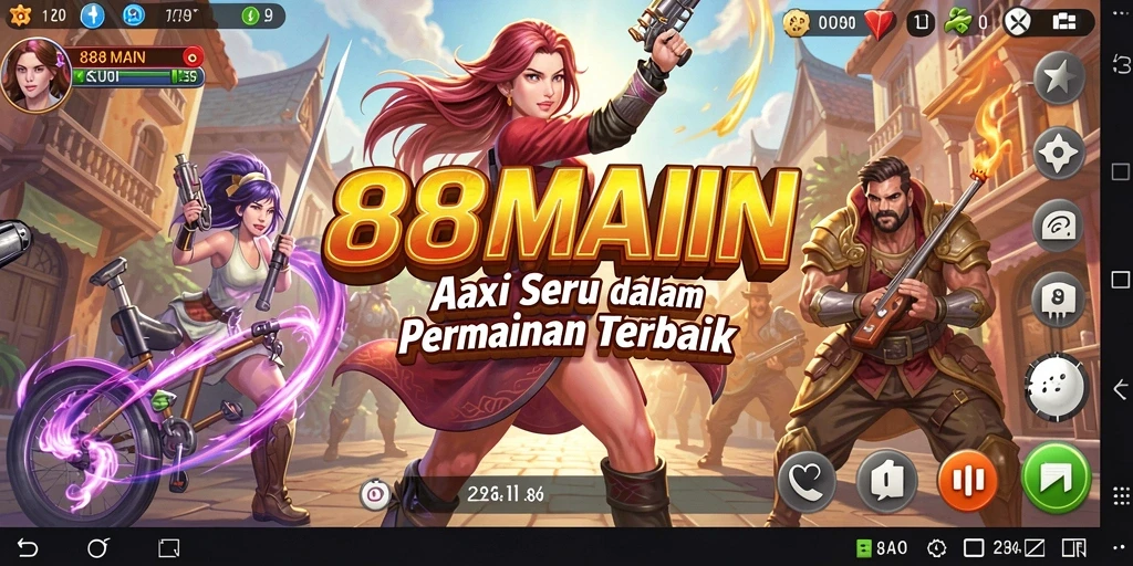 Tangkapan layar menunjukkan aksi mendebarkan dalam gameplay 88MAIN.