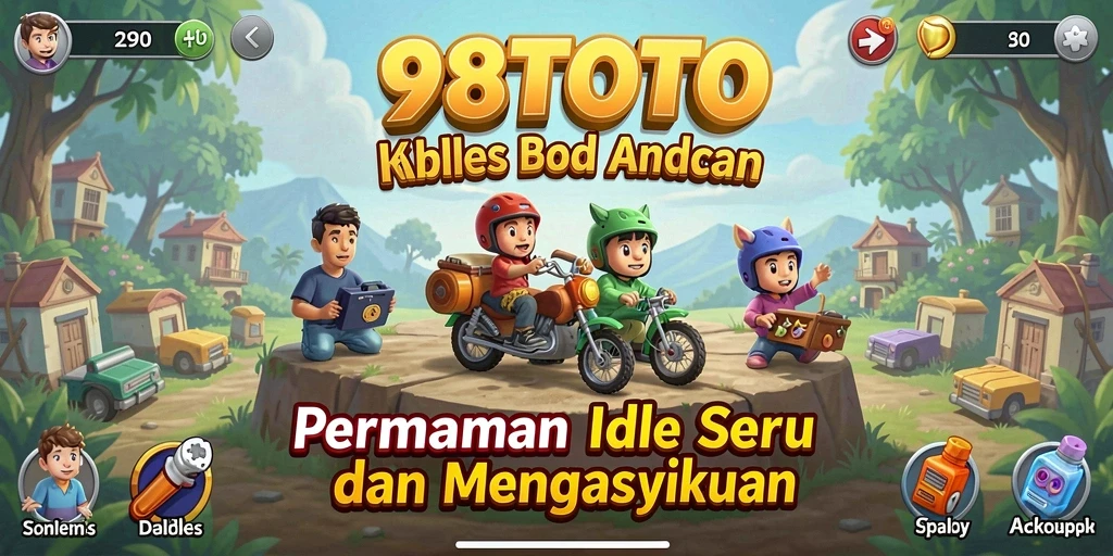 Screenshot gameplay 98TOTO yang menampilkan proses pengumpulan sumber daya Idle.