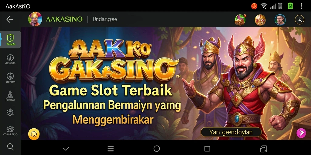 Tampilan menarik dari gameplay AAKASINO yang penuh warna dan fitur slot.