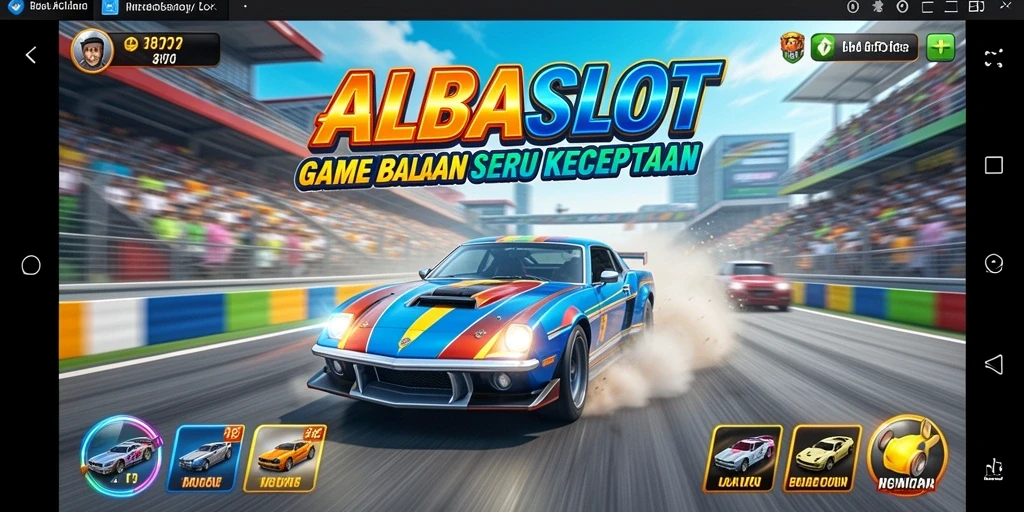 Tampilan permainan balapan seru di ALBASLOT