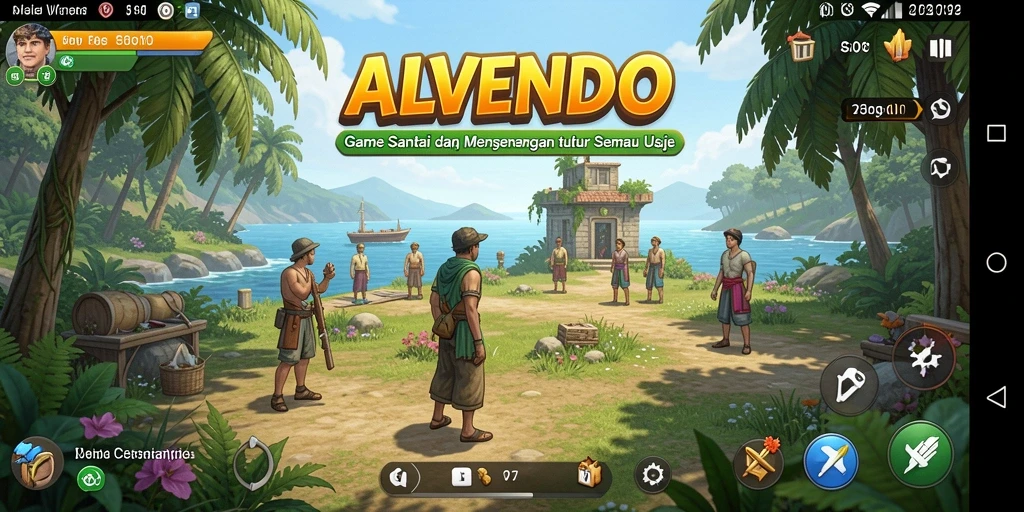 Tampilan gameplay ALVENDO yang menarik dengan berbagai tantangan.