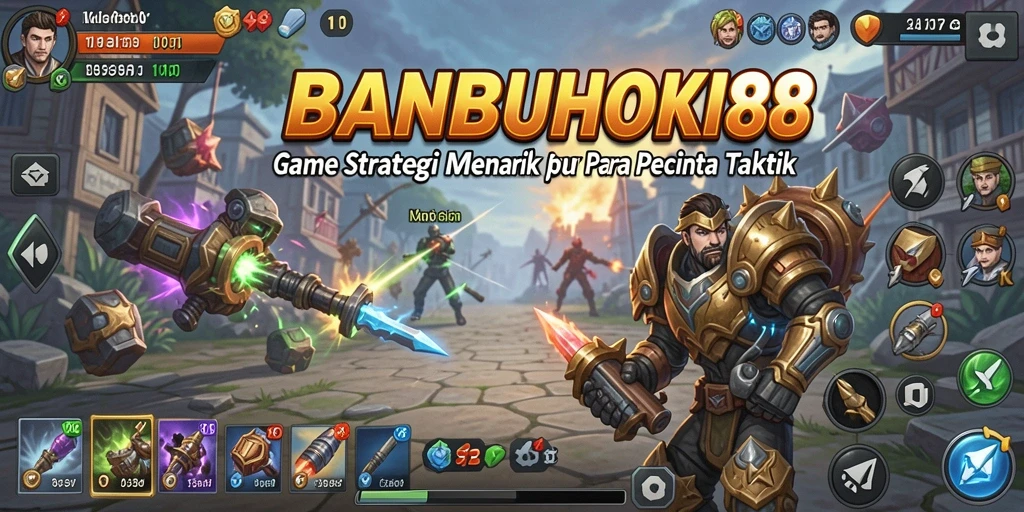 Screenshot gameplay BANBUHOKI88 menampilkan pertarungan strategi yang intens.