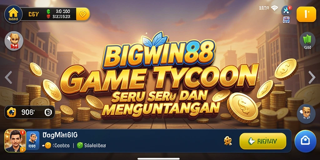 Potret gameplay seru dalam BIGWIN88 yang menampilkan dunia Tycoon.