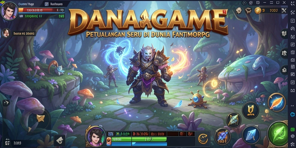 Menampilkan gameplay seru dalam petualangan MMORPG DANAGAME.
