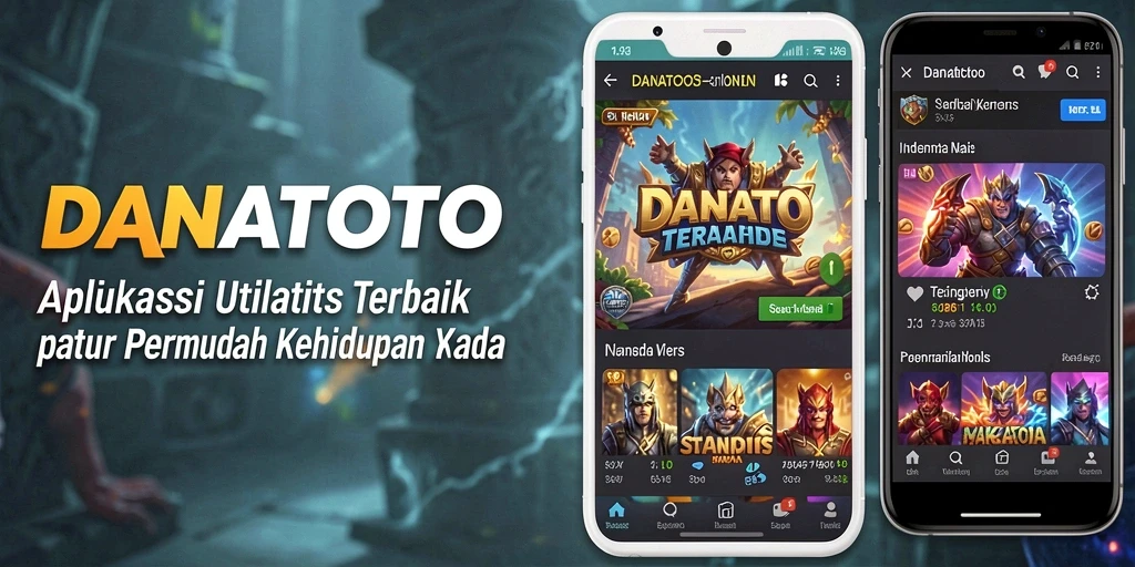 Tampilan utama DANATOTO dengan berbagai fitur utilitas.