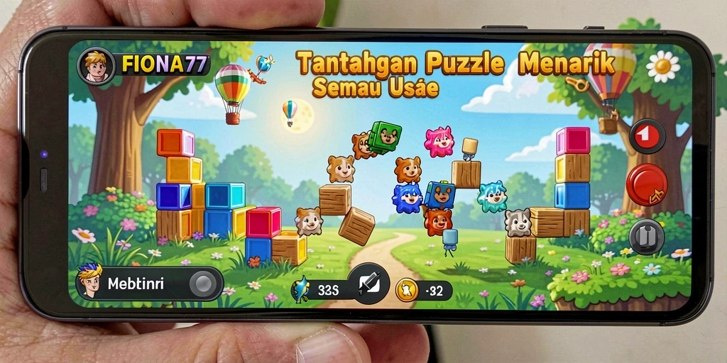 Tampilan gameplay FIONA77 menunjukkan berbagai teka-teki yang menantang.