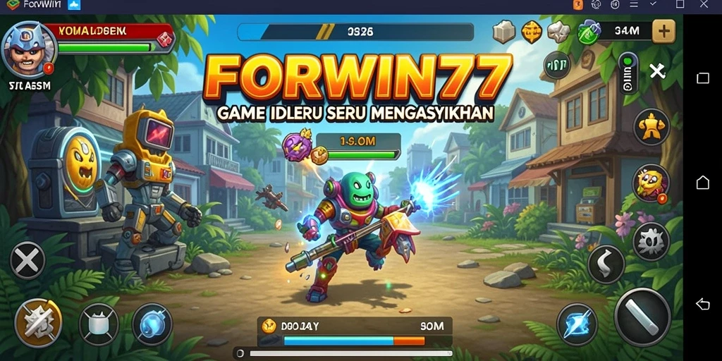 Tampilan screenshot utama FORWIN77 menampilkan gameplay Idle yang mengasyikkan.