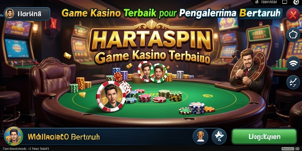 Tampilan gameplay HARTASPIN yang menegangkan dan menarik.