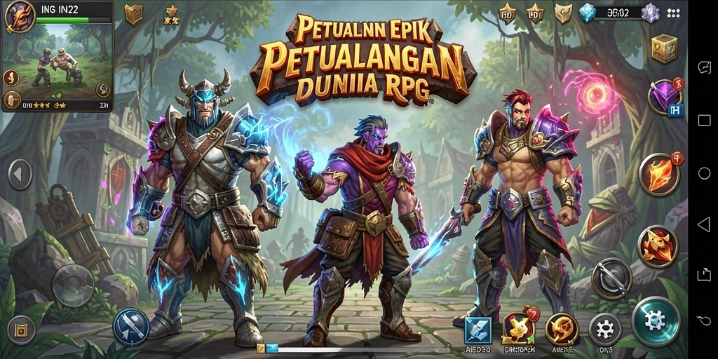 Tampilan gameplay RPG yang mendebarkan di IN22.