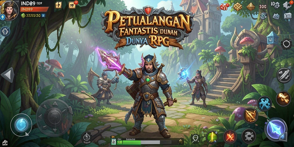 Tangkapan layar utama IND89 menunjukkan gameplay seru di dunia RPG.