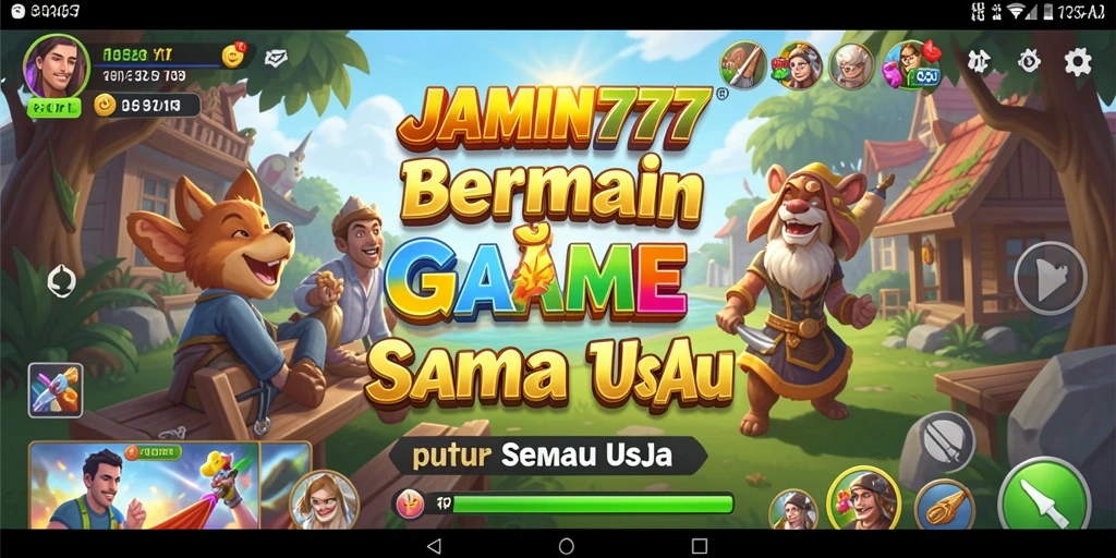 Screenshot utama menampilkan gameplay santai dan seru dari JAMIN777.