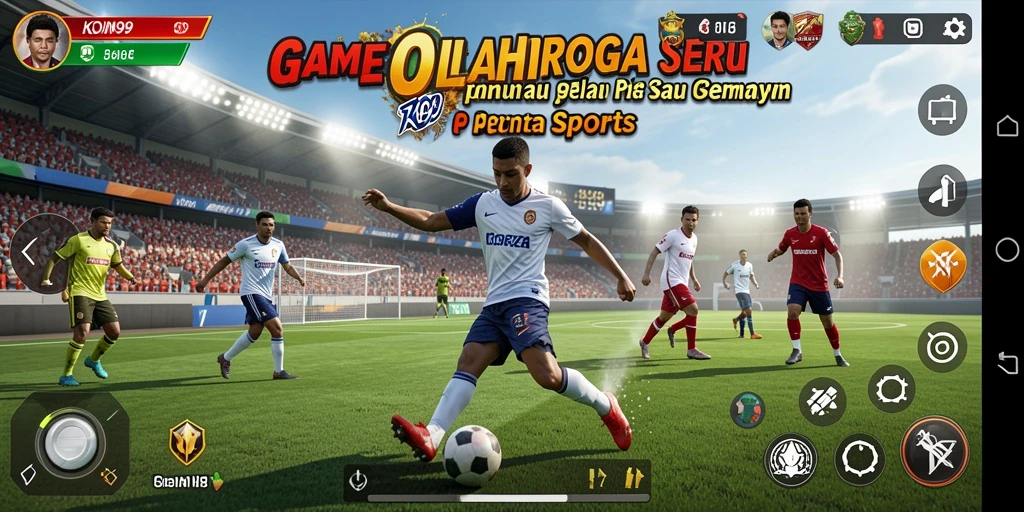 Tangkapan layar utama KOIN99 menampilkan gameplay olahraga yang mendebarkan dan realistis.