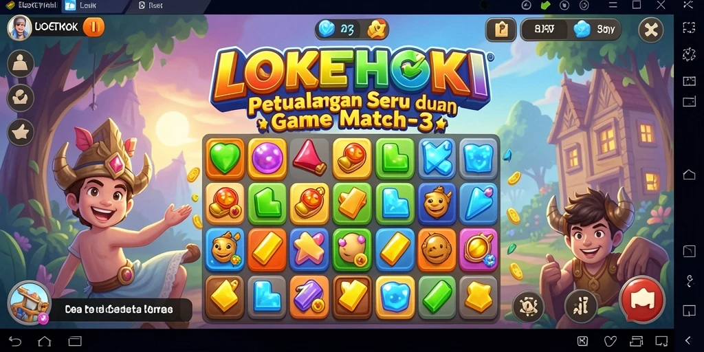 Tampilan gameplay LOKETHOKI yang seru dan penuh warna.