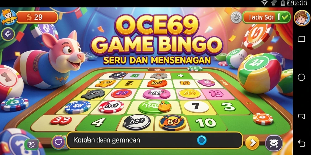 Tampilan menarik gameplay Bingo di OCE69.