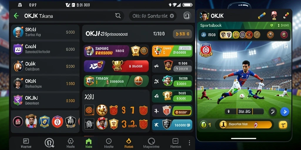 Tampilan gameplay yang menarik di OKJK untuk taruhan olahraga.