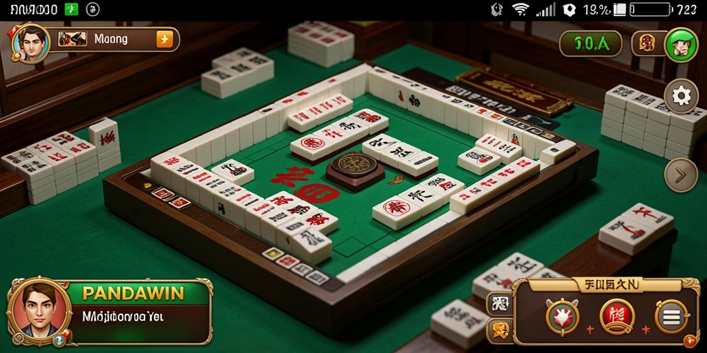 Screenshot utama menunjukkan gameplay Mahjong yang menantang.