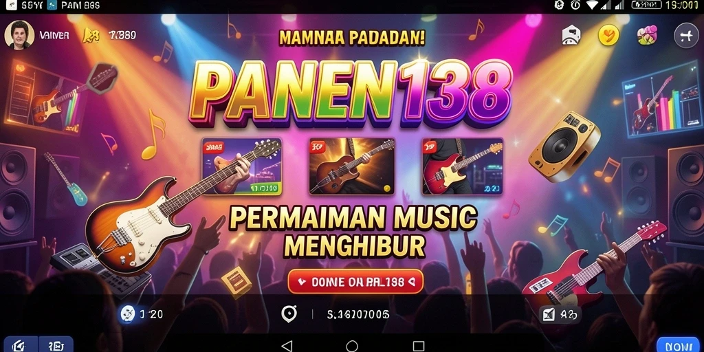 Tampilan gameplay <strong>PANEN138</strong> yang menyenangkan dan interaktif dengan berbagai lagu.