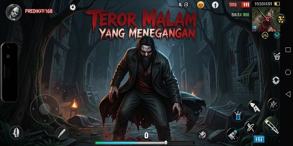 Screenshot gameplay PREDIKSI168 menampilkan suasana menyeramkan dan penuh ketegangan.