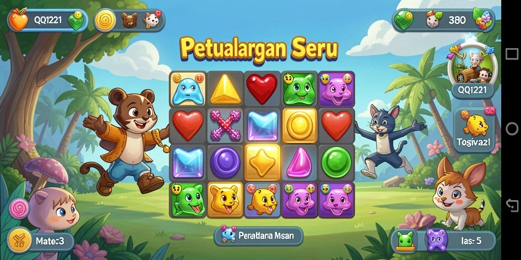 Gameplay seru dan grafis warna-warni dari QQ1221.