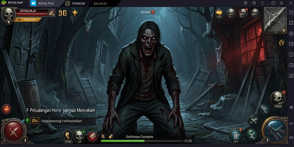 Gameplay mencekam ROYALPLAY dengan atmosfer yang menyeramkan.