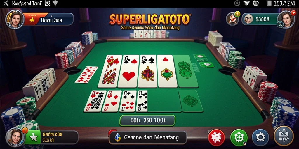 Tampilan gameplay seru dari SUPERLIGATOTO yang menyenangkan.