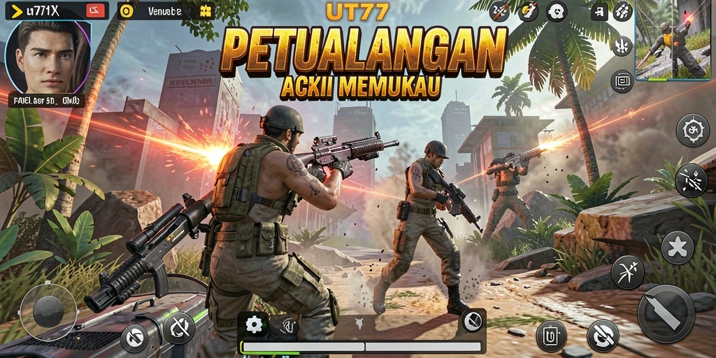 Tangkapan layar UT77 menampilkan aksi pertempuran mendebarkan yang penuh dengan visual yang menakjubkan.