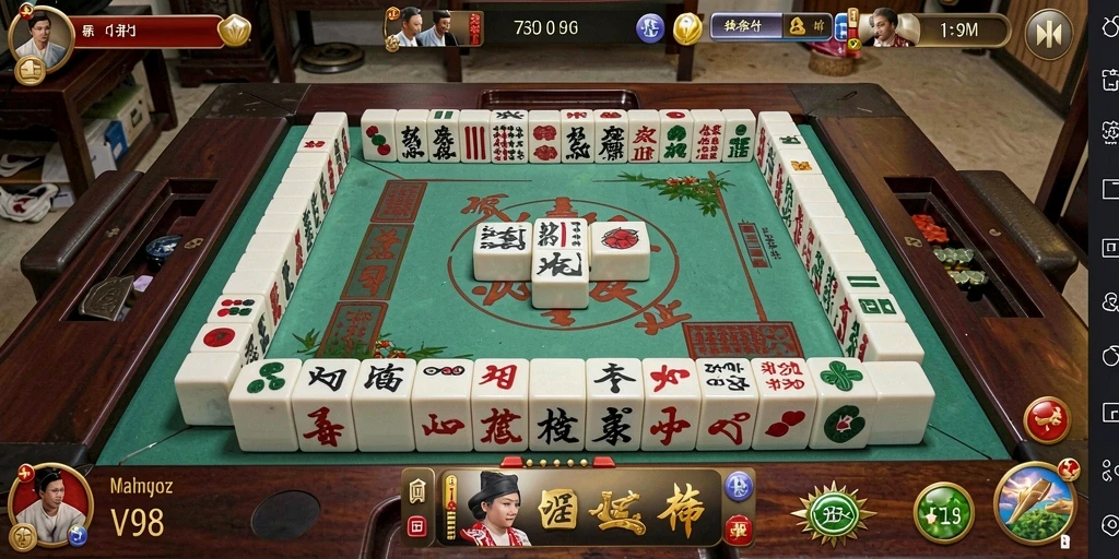 Tampilan gameplay Mahjong yang menarik dan menantang di V98.
