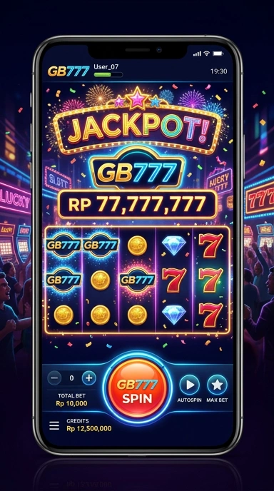 Tampilan layar utama aplikasi gb777 yang menarik.